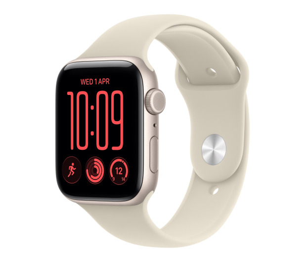 Apple Watch SE 3 44/Księżycowa Poświata Alu/Piaskowy Pasek S/M 5G - 1595836 - zdjęcie